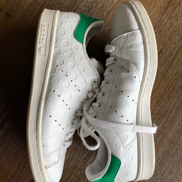 SOLD adidas Stan Smith Debossed Polka Dot Sneaker - Picture 1 of 6